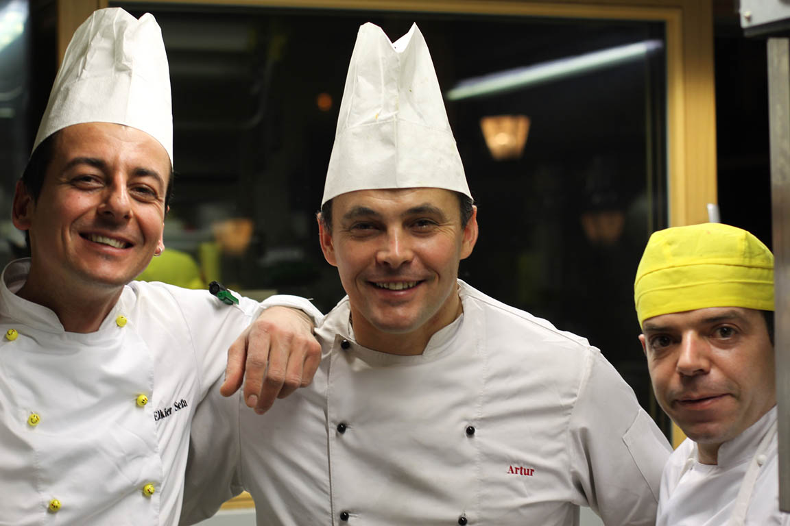 Cooks of the Restaurant Bar Peter in Arabba Sellaronda